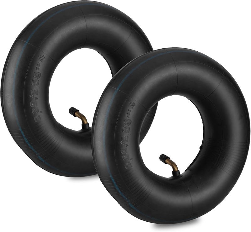 NIGOOLATA 2.80/2.50-4 Inner Tube 2.80-4 2.50-4 Replacement Tire Tubes with Bent Valve Stem for Wheelbarrows, Scooters, Hand Trucks, Lawn Mowers, Dollies - 2 Pack - Image 1